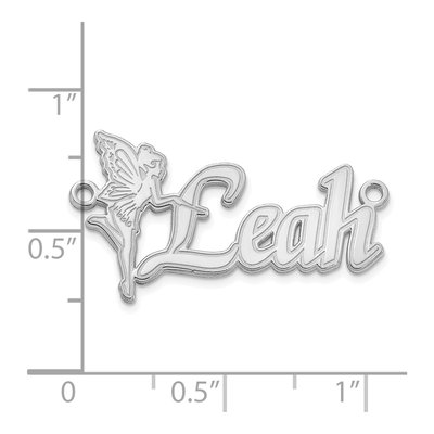 10K White Gold Personalized Fairy Name Plate Pendant – view 5