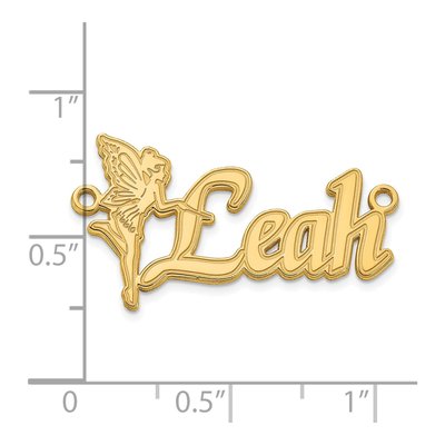 10K Yellow Gold Personalized Fairy Name Plate Pendant – view 5