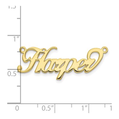 10K Yellow Gold Personalized Name Plate Pendant – view 3