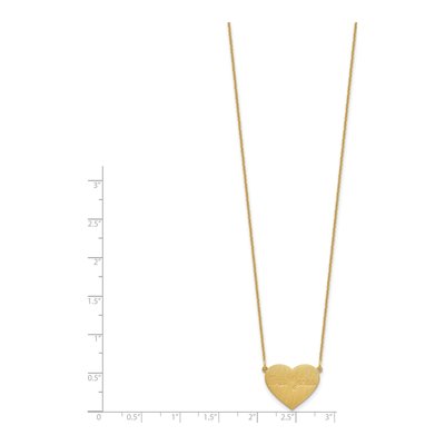 10K Yellow Gold Heart Station Necklace – view 2