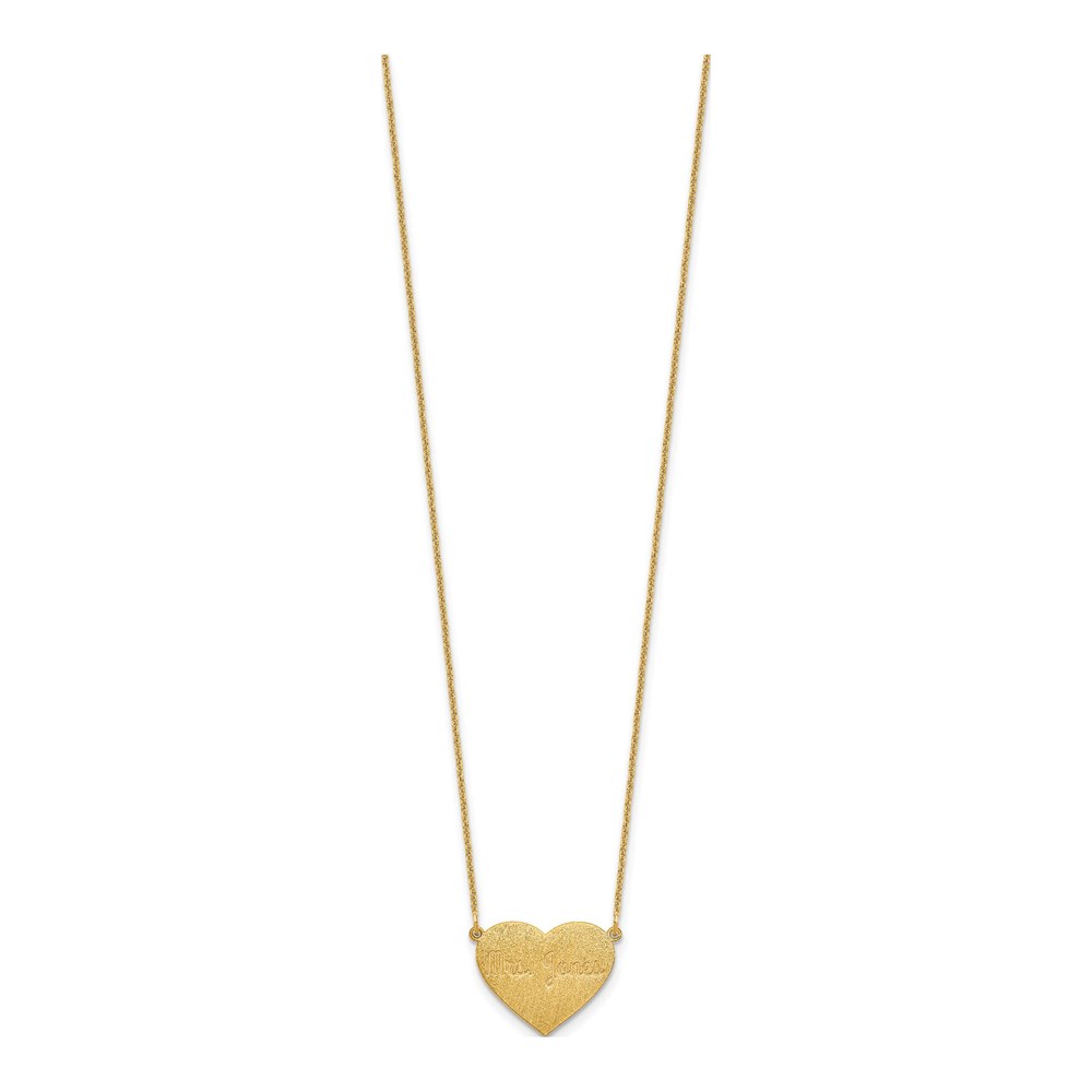 10K Yellow Gold Heart Station Necklace