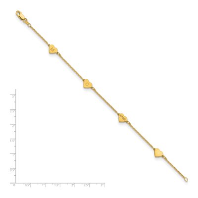 10K Yellow Gold 3-Station Bracelet – view 2