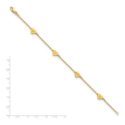 10K Yellow Gold 4-Station Bracelet – view 2