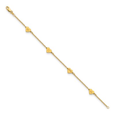 10K Yellow Gold 4-Station Bracelet