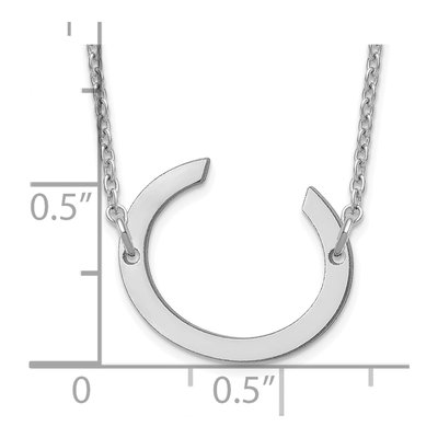 10K White Gold Small Letter C Necklace – view 3