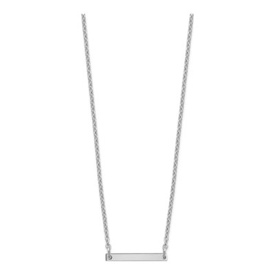 10K White Gold Initial I Necklace – view 2