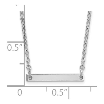 10K White Gold Initial I Necklace – view 3
