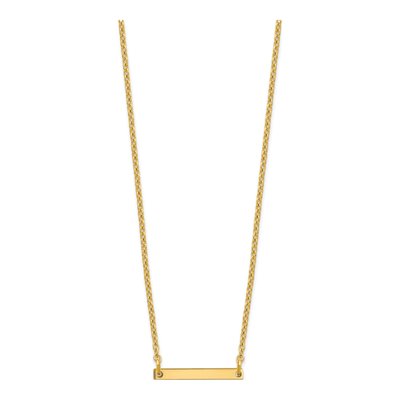 10K Yellow Gold Letter I Initial Necklace – view 2