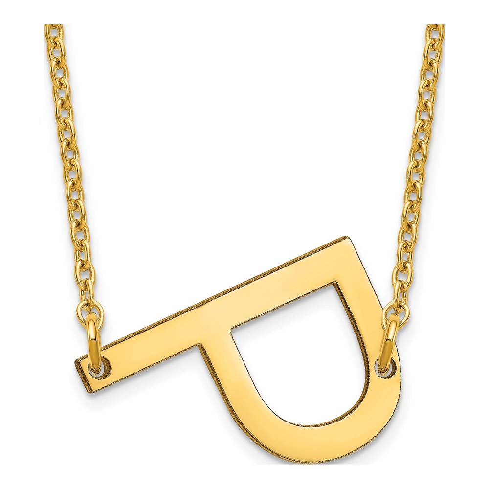 10K Yellow Gold Letter P Necklace