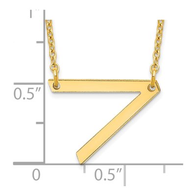 10K Yellow Gold Small Letter V Necklace – view 3