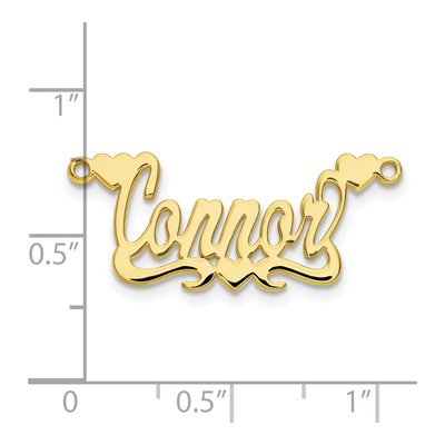 10K Yellow Gold Personalized Name Plate Pendant – view 3