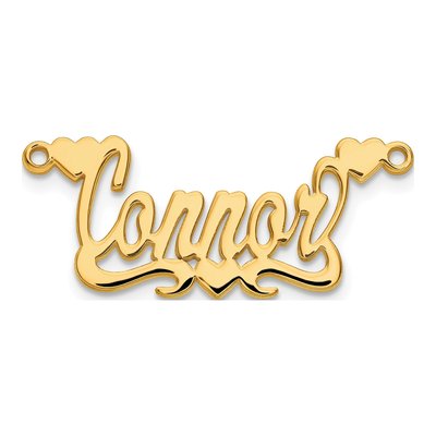 10K Yellow Gold Personalized Name Plate Pendant