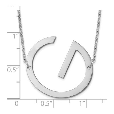 10K White Gold Letter G Necklace – view 3