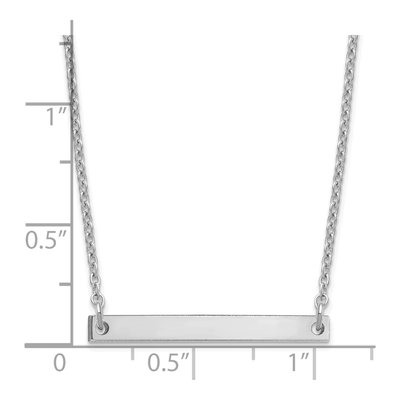 10K White Gold Letter I Initial Necklace – view 3