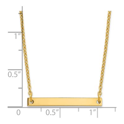 10K Yellow Gold Letter I Necklace – view 3