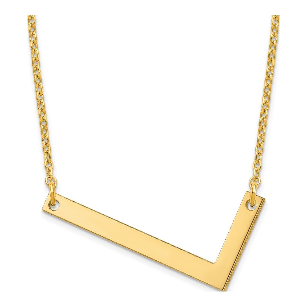 10K Yellow Gold Letter L Necklace