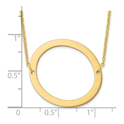 10K Yellow Gold Large Letter O Necklace – view 3