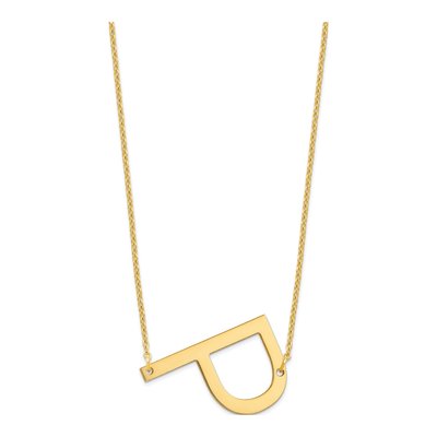 10K Yellow Gold Letter P Necklace – view 2