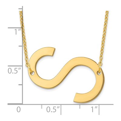 10K Yellow Gold Letter S Necklace – view 3