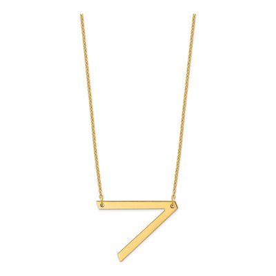 10K Yellow Gold Letter V Necklace – view 2