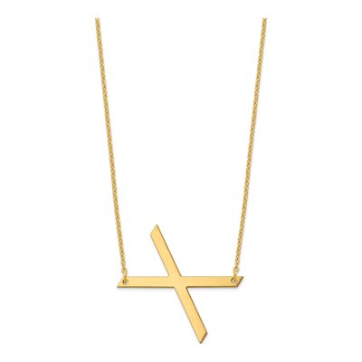 10K Yellow Gold Letter X Necklace – view 2