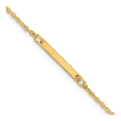 10K Yellow Gold Letter I Bracelet
