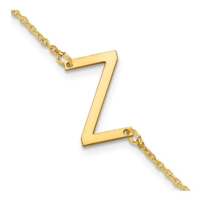 10K Yellow Gold Letter Z Bracelet