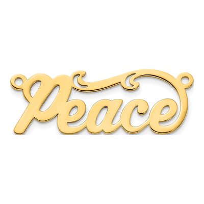10K Yellow Gold Personalized Name Plate Pendant