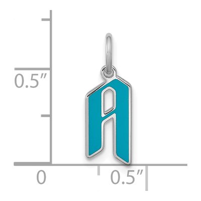 10K White Gold Initial Charm – view 7