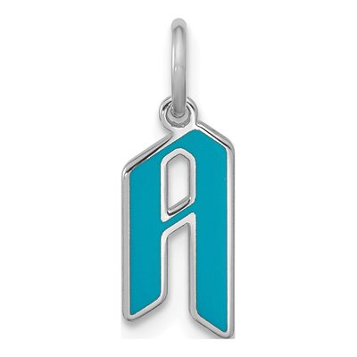 10K White Gold Initial Charm