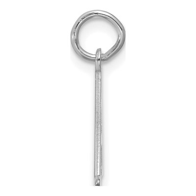 10K White Gold Personalized Initial Charm – view 2