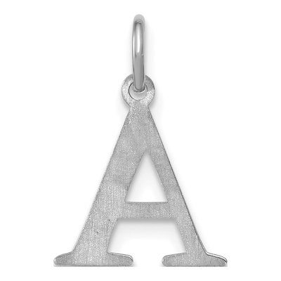 10K White Gold Personalized Initial Charm – view 3