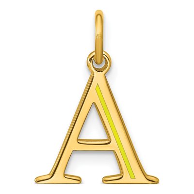 10K Yellow Gold Initial Charm