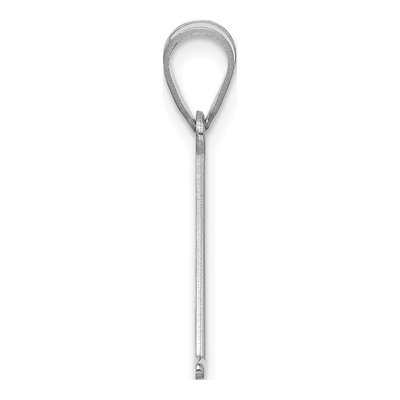 10K White Gold Epoxy Initial Pendant – view 2