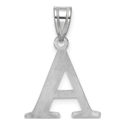 10K White Gold Epoxy Initial Pendant – view 3