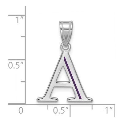 10K White Gold Epoxy Initial Pendant – view 4