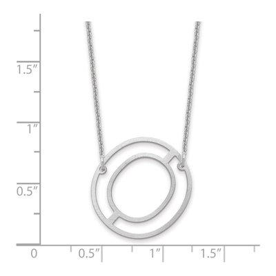 10K White Gold Cut Out Initial O Necklace – view 3
