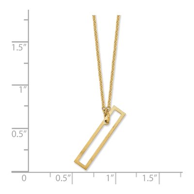 10K Yellow Gold Sideways Initial I Necklace – view 3