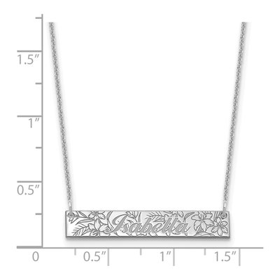 10K White Gold Personalized Name Bar Necklace – view 4