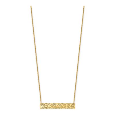 10K Yellow Gold Personalized Name Flower Necklace – view 2