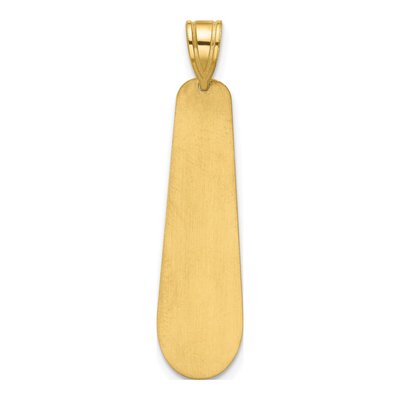 10K Yellow Gold Personalized Name Birth Flower Pendant – view 3