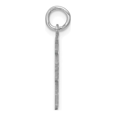 10K White Gold Personalized Name Number Charm – view 2