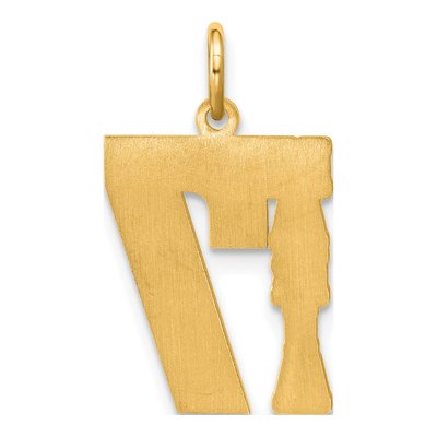 10K Yellow Gold Personalized Name Number Charm – view 3