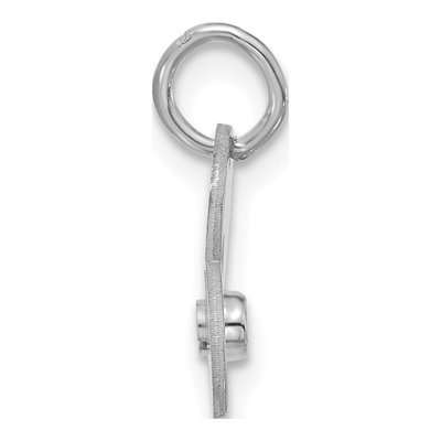 10K White Gold Cut-Out Initial Heart Birthstone Charm – view 2