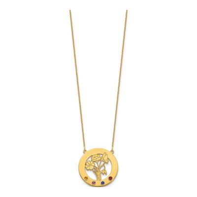 10K Yellow Gold Personalized Birth Flower Necklace – view 2