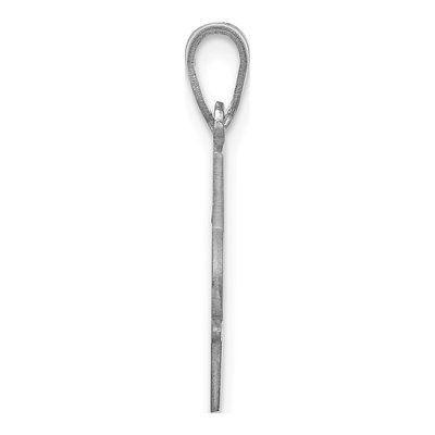 10K White Gold Personalized Name Number Pendant – view 2