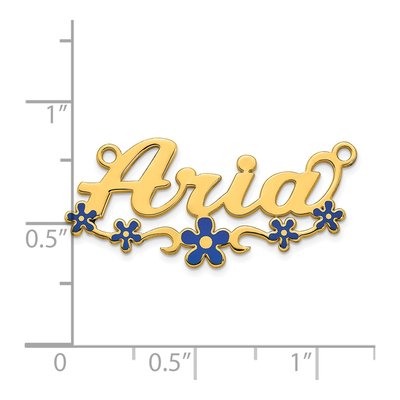 10K Yellow Gold Personalized Name Plate Pendant – view 5