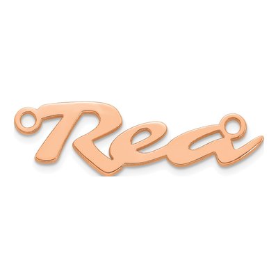 10K Rose Gold Personalized Name Plate Pendant – view 2