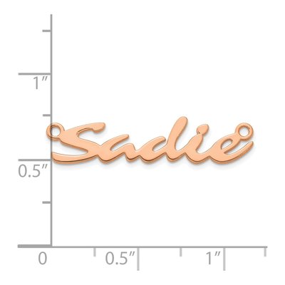 10K Rose Gold Personalized Name Plate Pendant – view 5