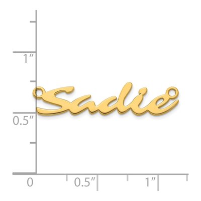 10K Yellow Gold Personalized Name Plate Pendant – view 5